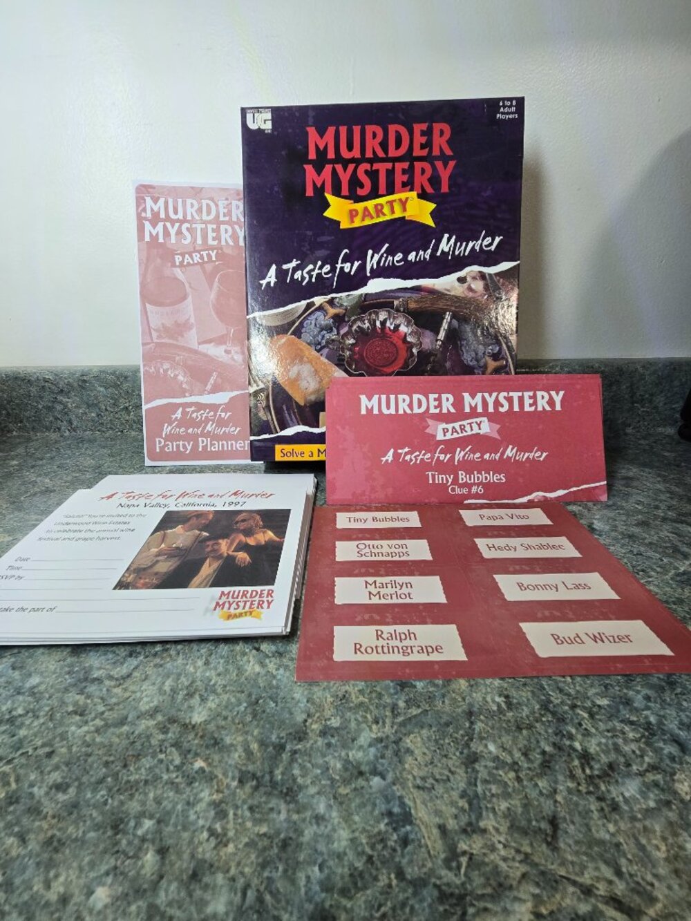 Murder Mystery Party A Taste for Wine & Murder Dinner Party Game